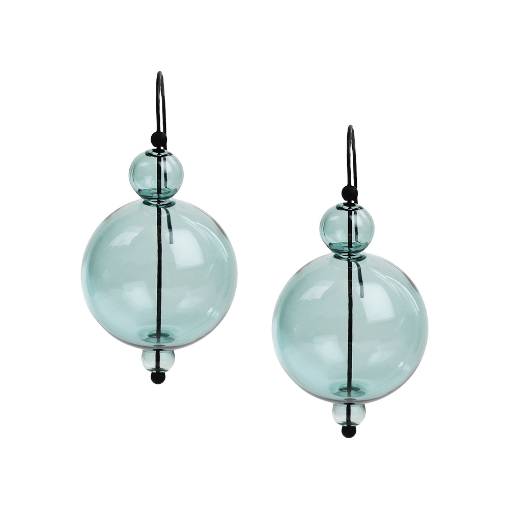 Glass hot sale bubble earrings