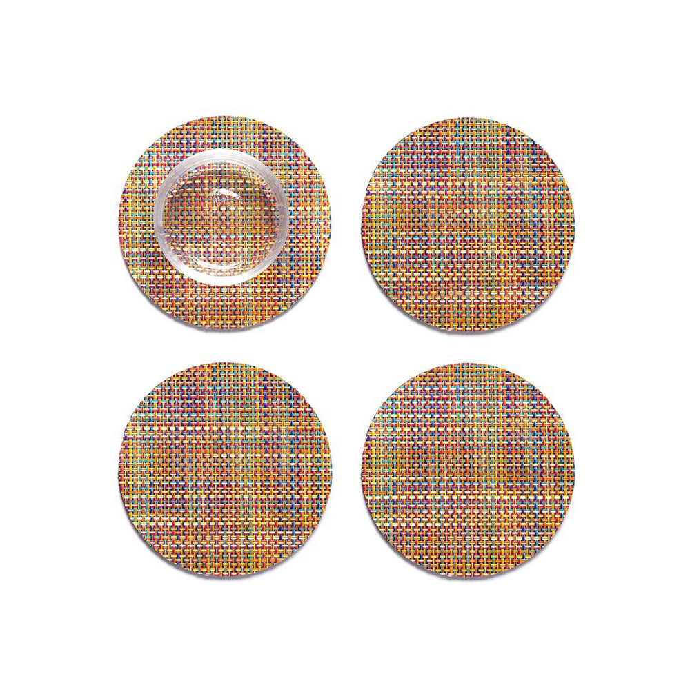 Chilewich Basketweave Confetti Coasters: Set of 4