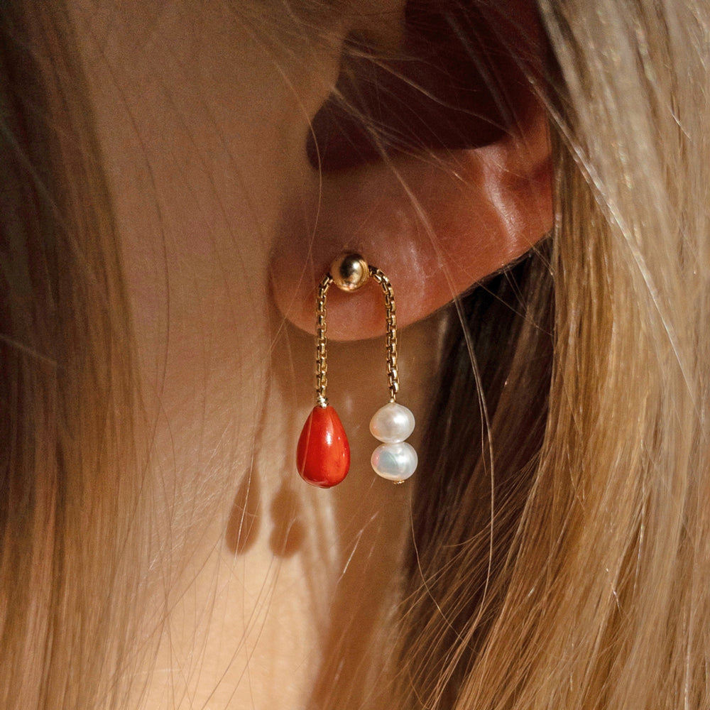 Coral Earrings