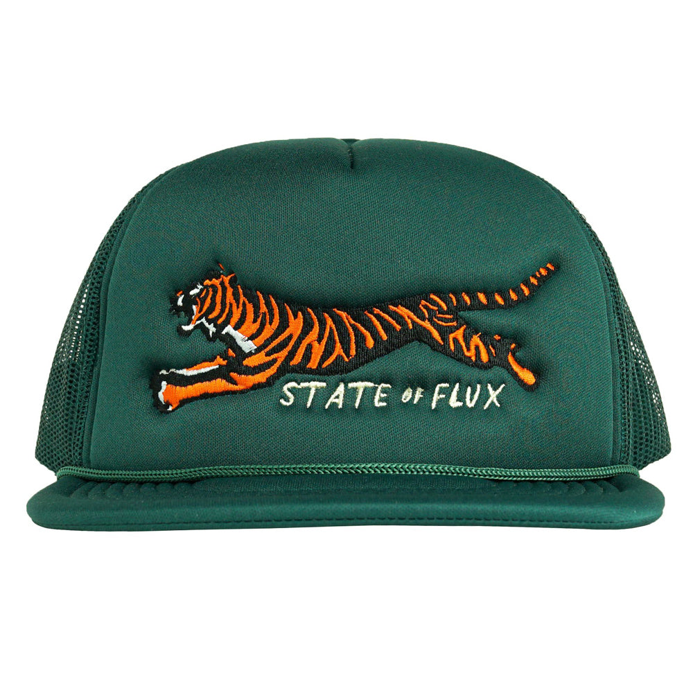 Front view of Mojo Trucker Hat : Forest Green.
