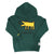 Green Keith Haring Yellow Dog Kids Hoodie - front view