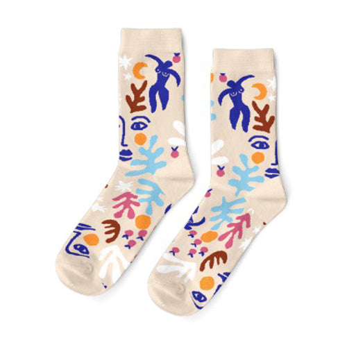 Matisse socks on display.