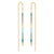 Threader earrings with Miyuki beads.