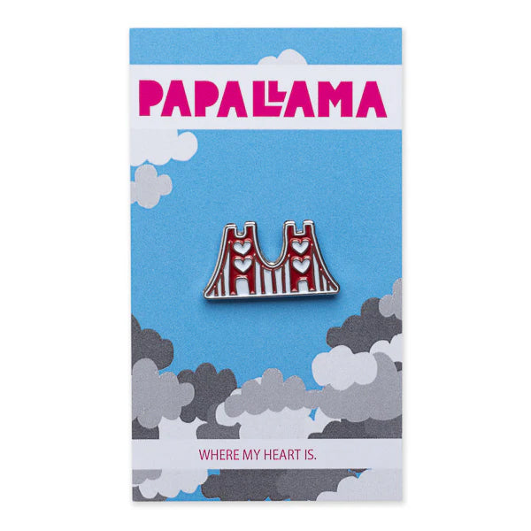 Golden Gate Bridge Hearts Pin