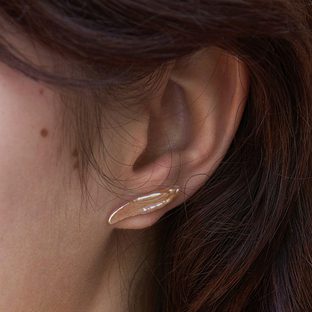 Pearl Finger Stud Earrings