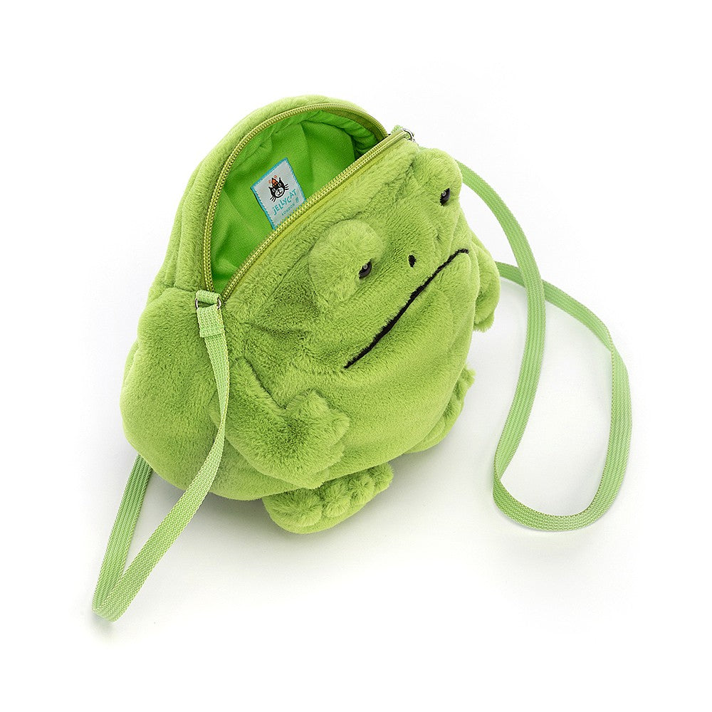 Unzipped frog bag.
