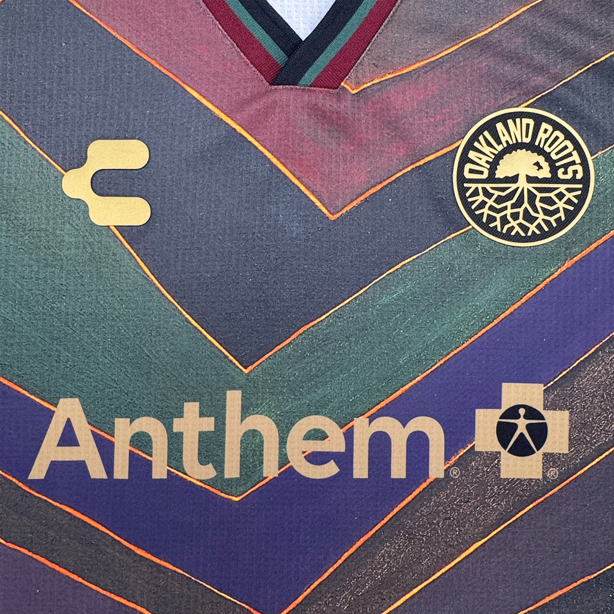 Oakland Roots SC x SFMOMA Limited-Edition 2025 Jersey front detail