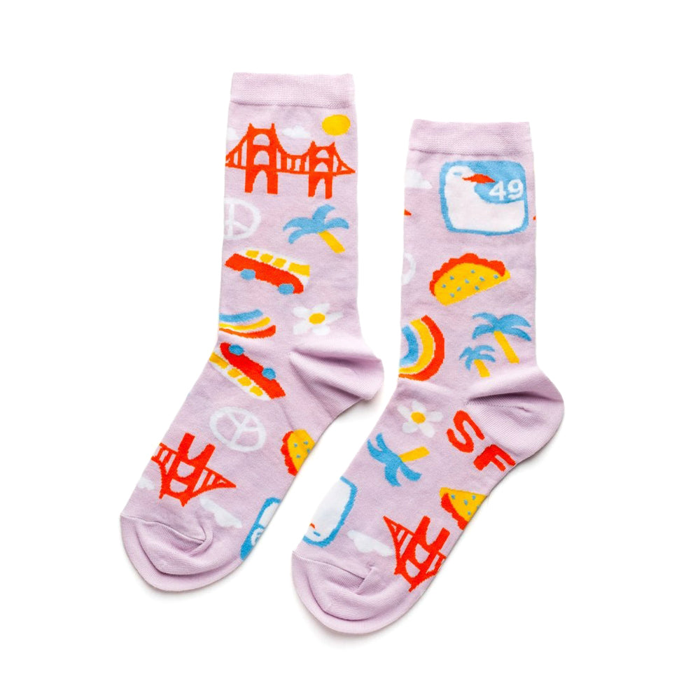 San Francisco Crew Socks: Pink