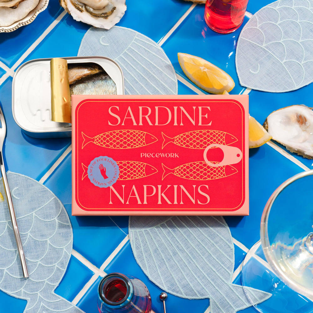 Sardine Cocktail Napkins Set of 4