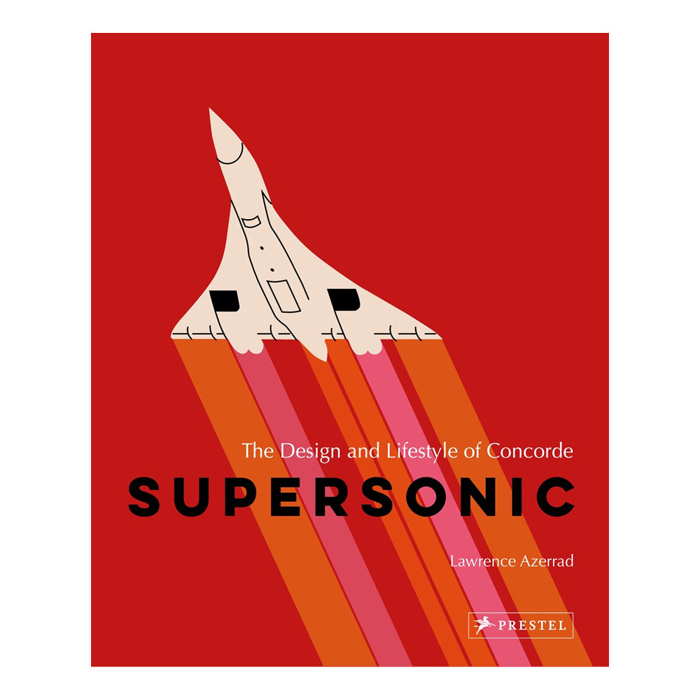 Book cover of 'Supersonic' with a Concorde illustration on a red background