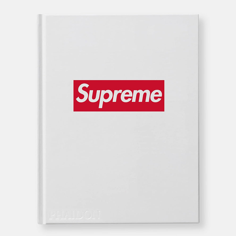 Book with a red 'Supreme' logo on a white background