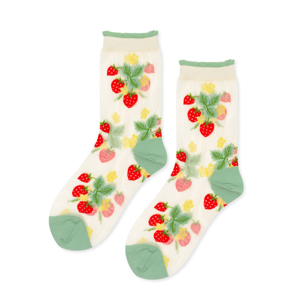 Wild Strawberry Sheer Socks