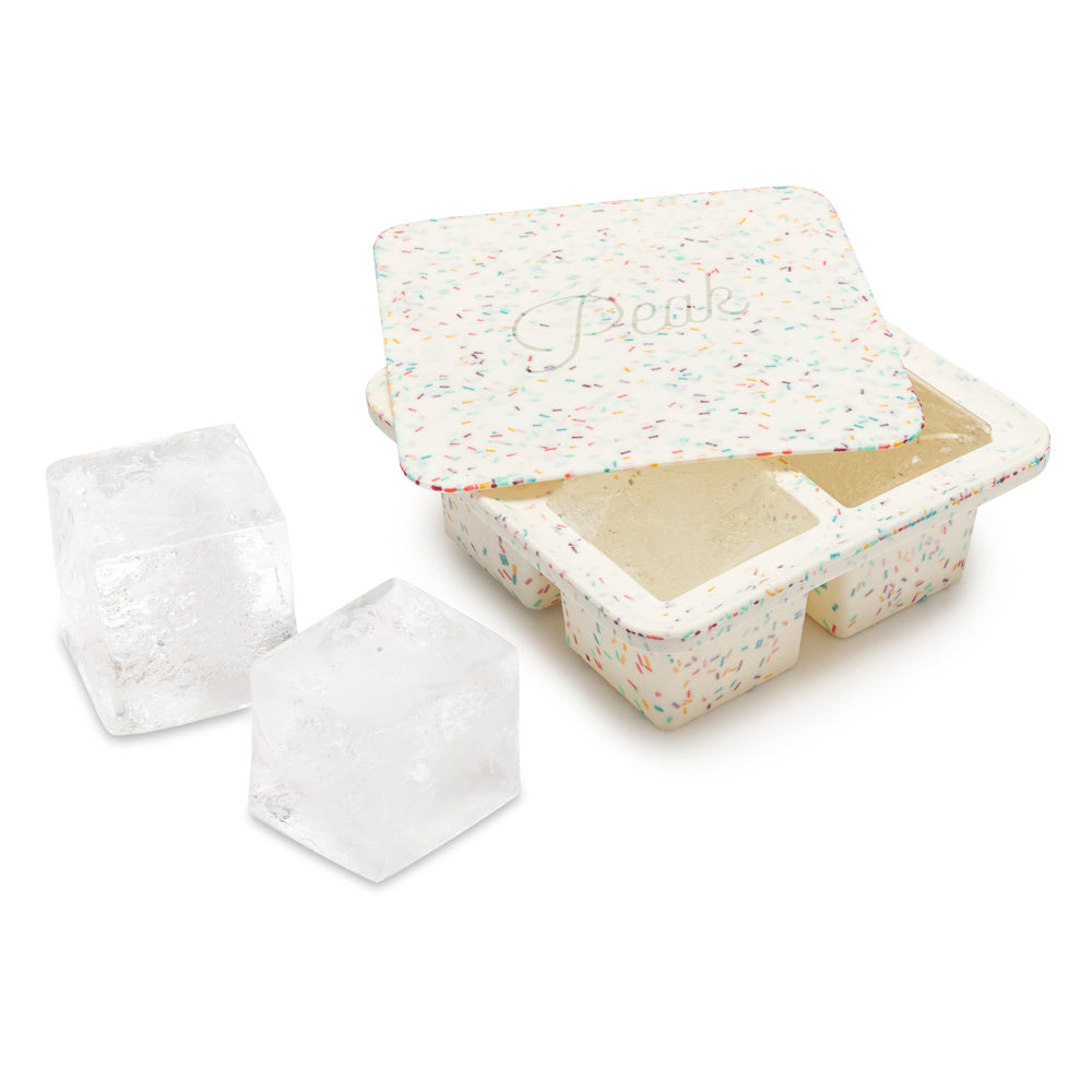 X-Large Ice Cube Tray: White Speckled