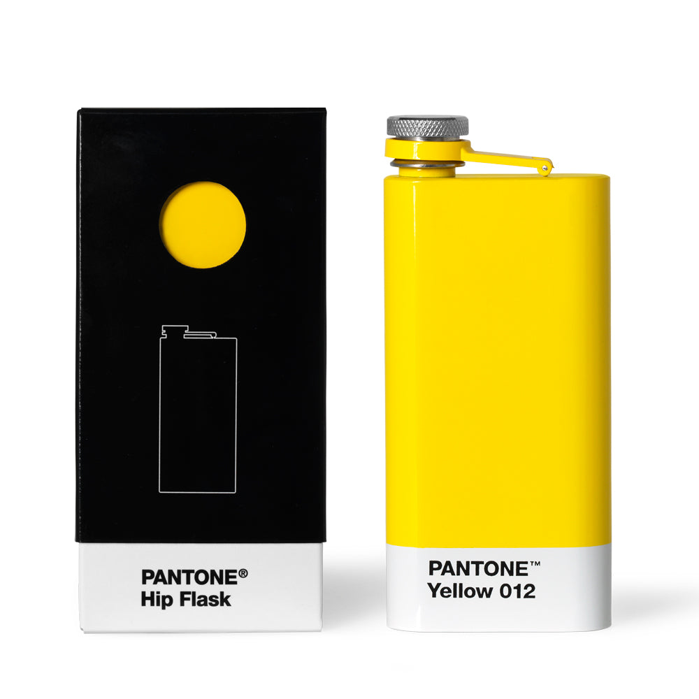 Yellow 012 Pantone Hip Flask