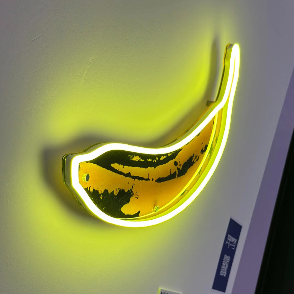 Close-up side view of banana light.