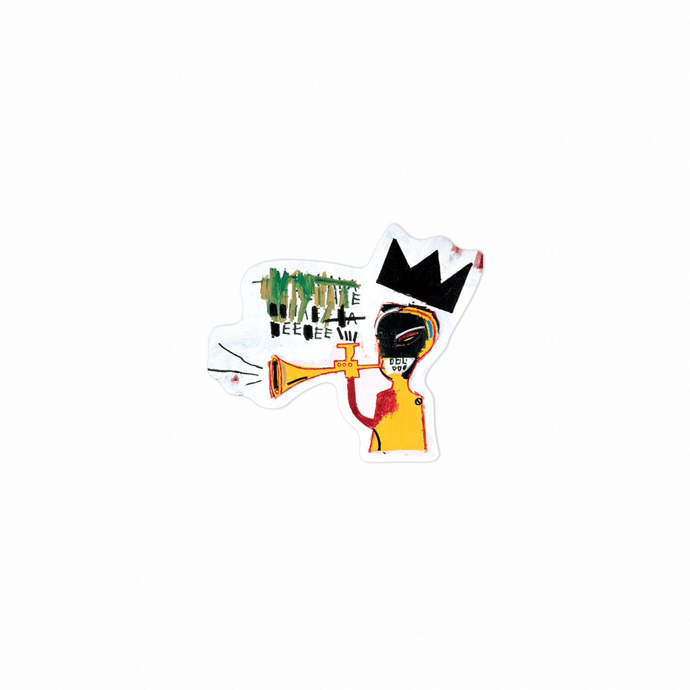 Basquiat Trumpet Sticker by Apply Stickers.