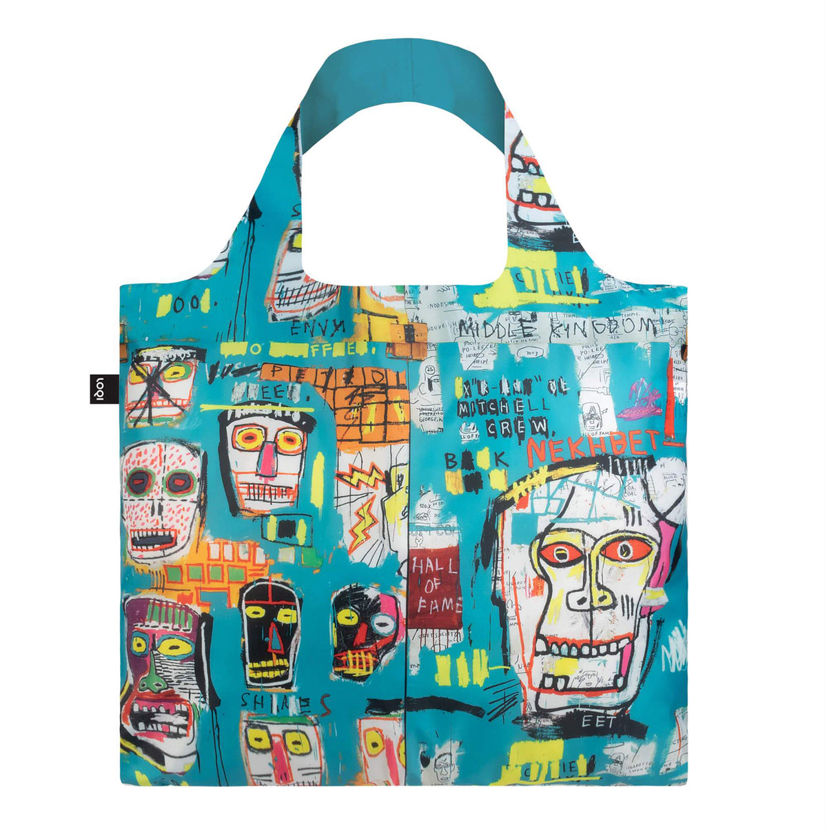 The Basquiat Skull Tote front view.