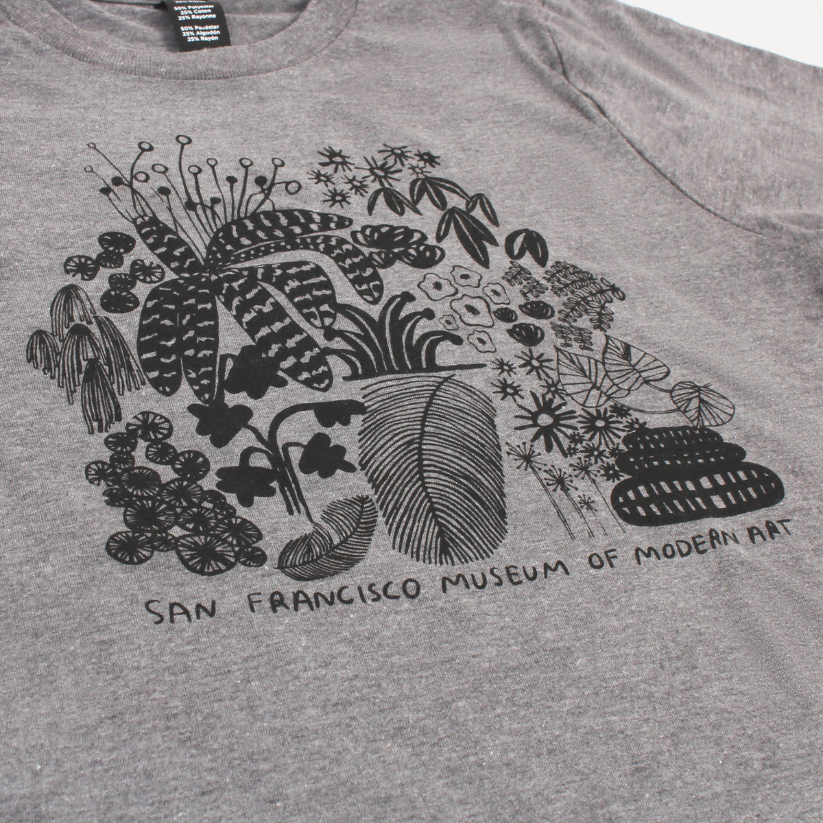 Close up of the artwork on the SFMOMA x Carissa Potter Kids T-Shirt.
