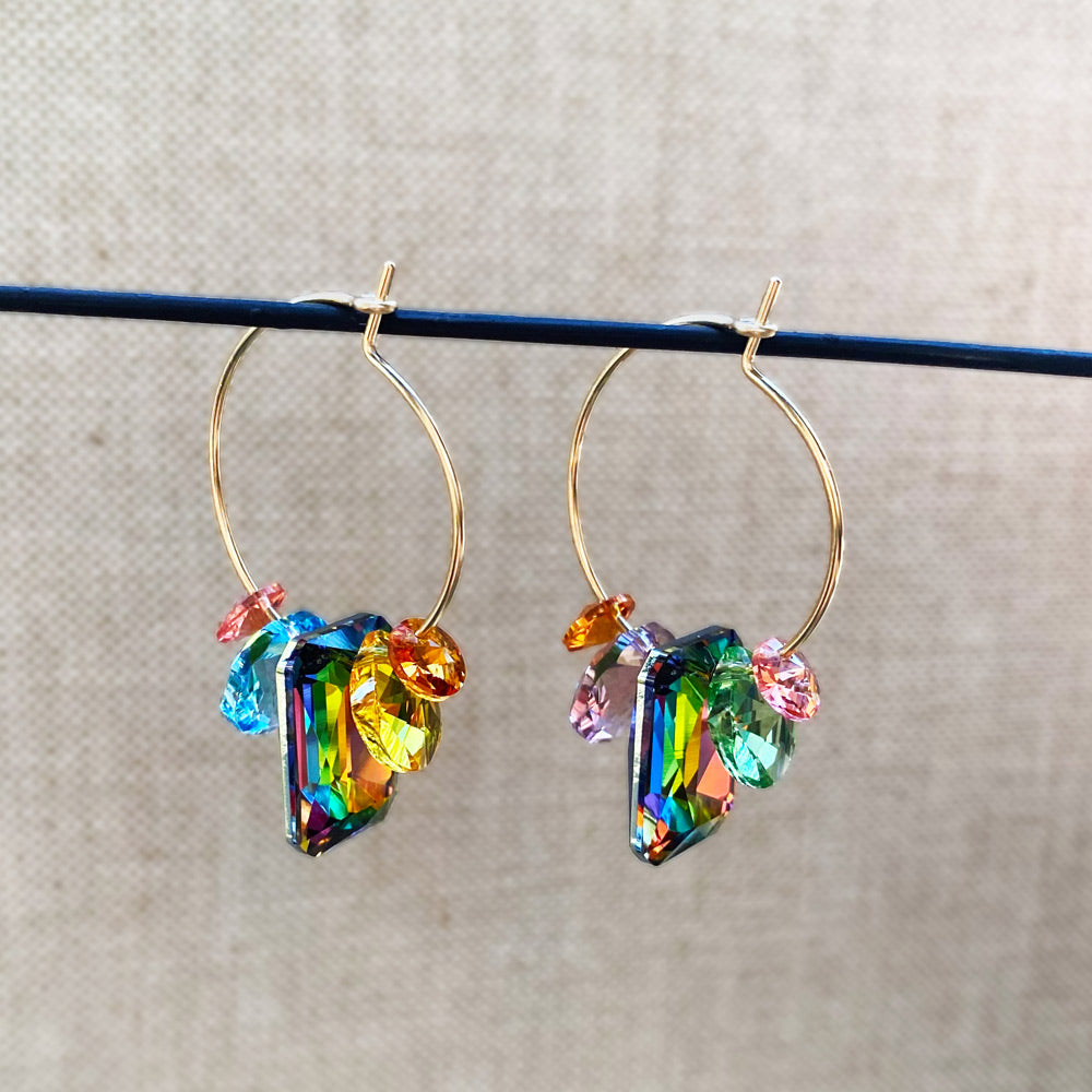 Crystal Hoop Earrings: Begoniac - SFMOMA Museum Store