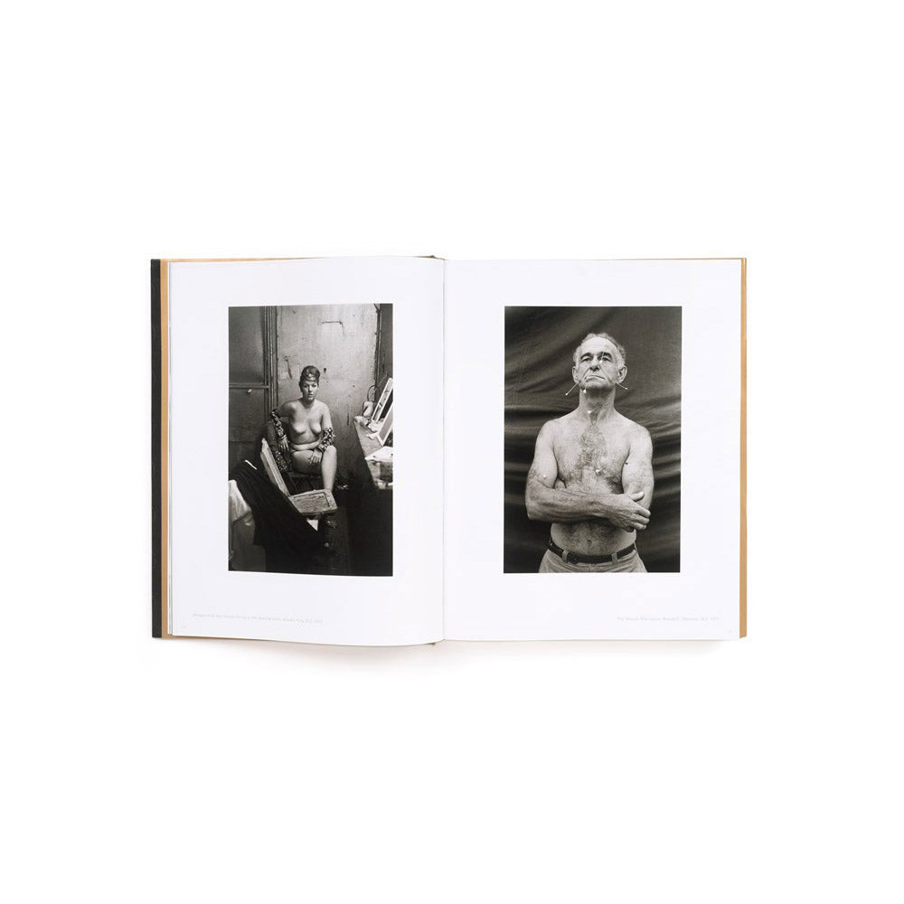 Interior spread from Diane Arbus: Revelations; black and white photographs