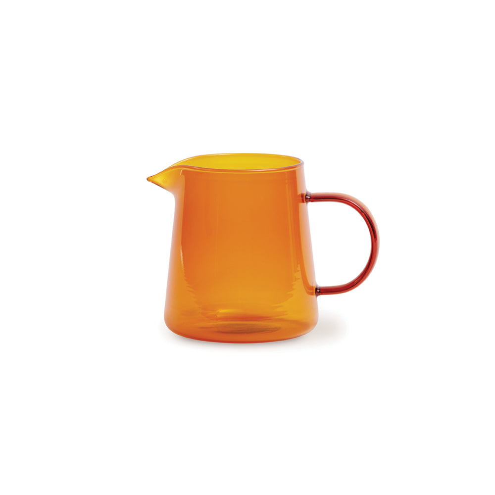 Amber Petite Glass pitcher, empty.