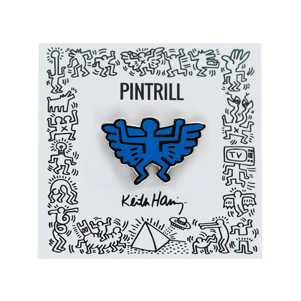 Keith Haring 'Angel Blue' pin by Pintrill.
