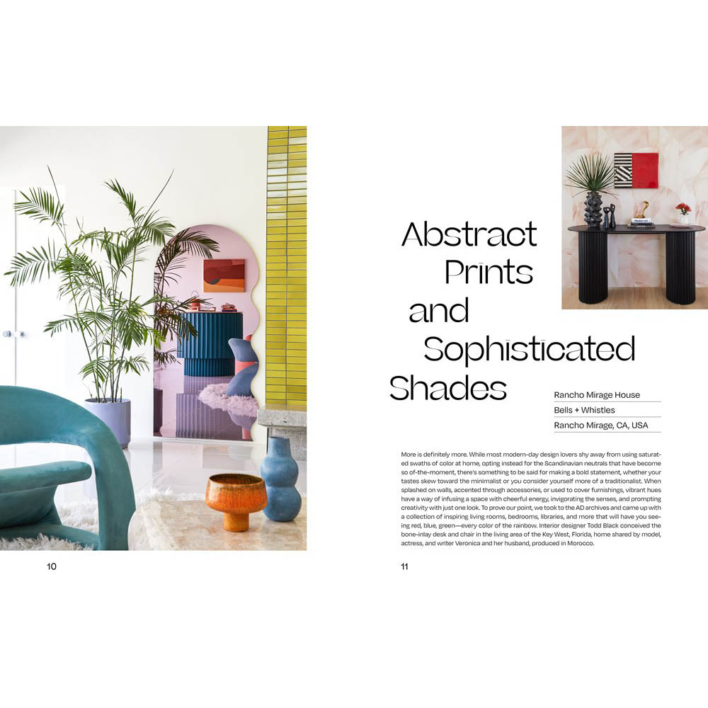 Interior spread from &#39;House of Joy: Playful Homes and Cheerful Living.&#39; Text and full color photographs.
