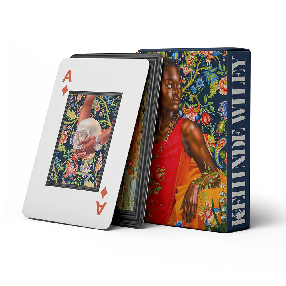 Hyacinth Deck of Cards by Kehinde Wiley with ace of diamonds displayed.