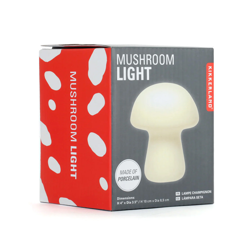 Medium Mushroom Light by Kikkerland in box.