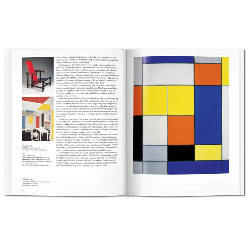 Interior spread, Mondrian&#39;s artwork.