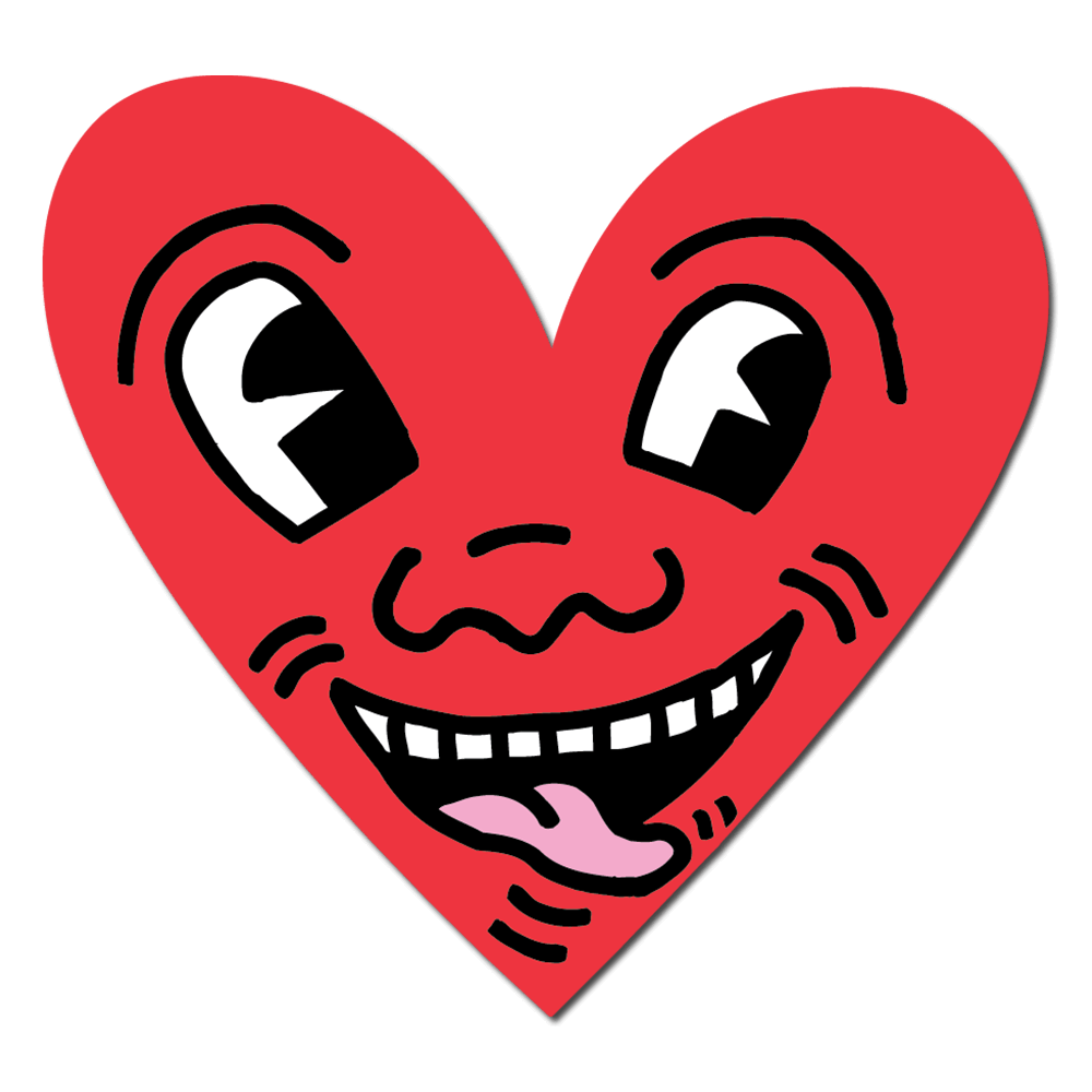 Keith Haring Heart Sticker SFMOMA Museum Store