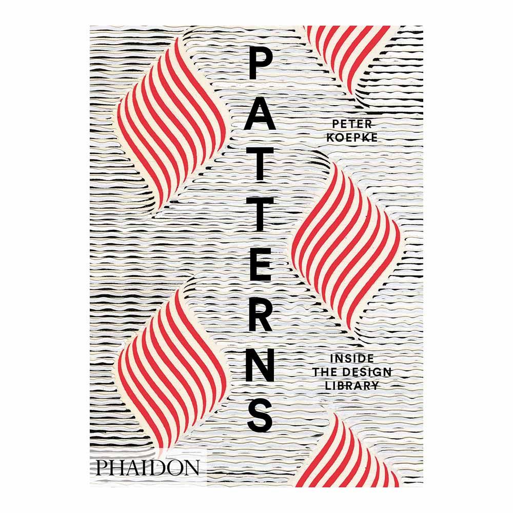 Cover of &#39;Patterns: Inside the Design Library&#39; by Peter Koepke. Text and full color graphic pattern.