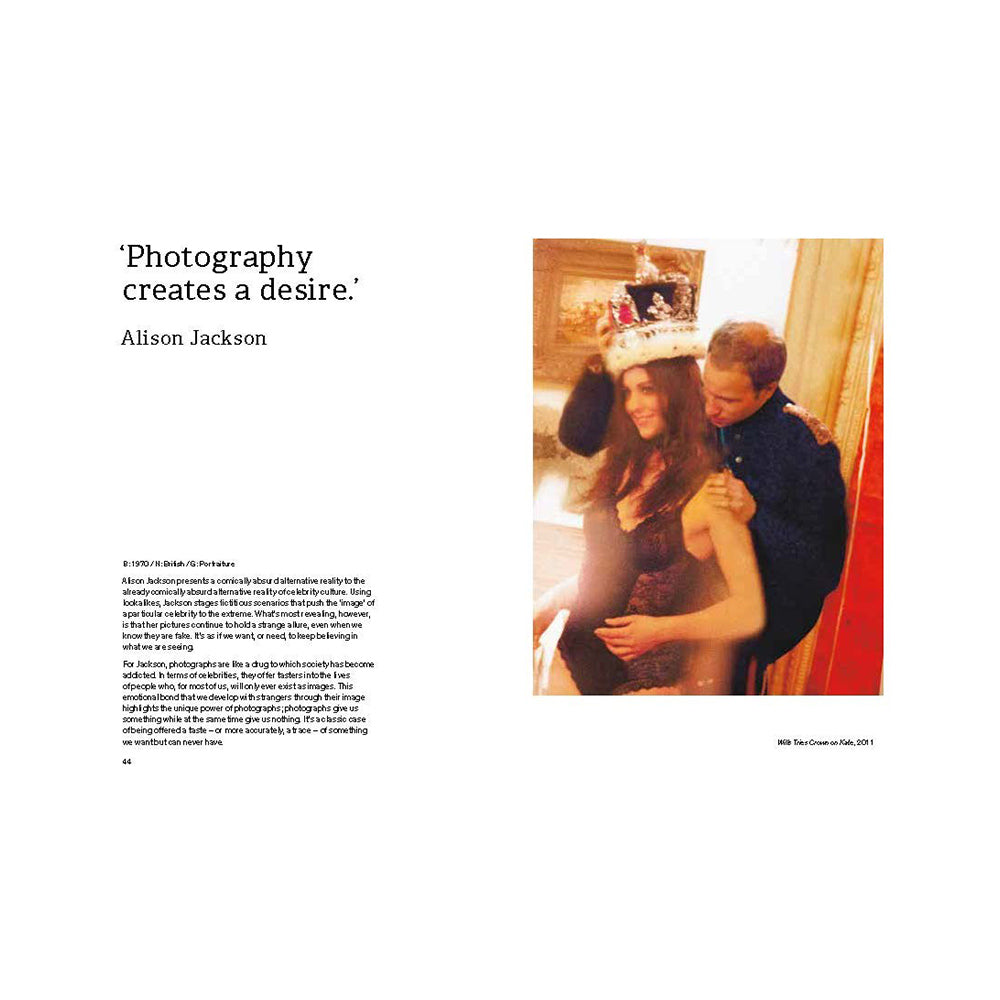 Interior spread, photo of Prince William putting a crown on the Dutchess wearing lingerie.