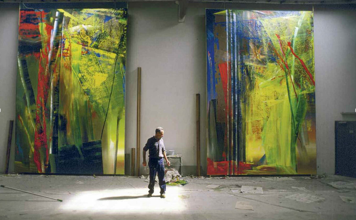 Gerhard Richter: Abstraction's photo spread of the artist working.