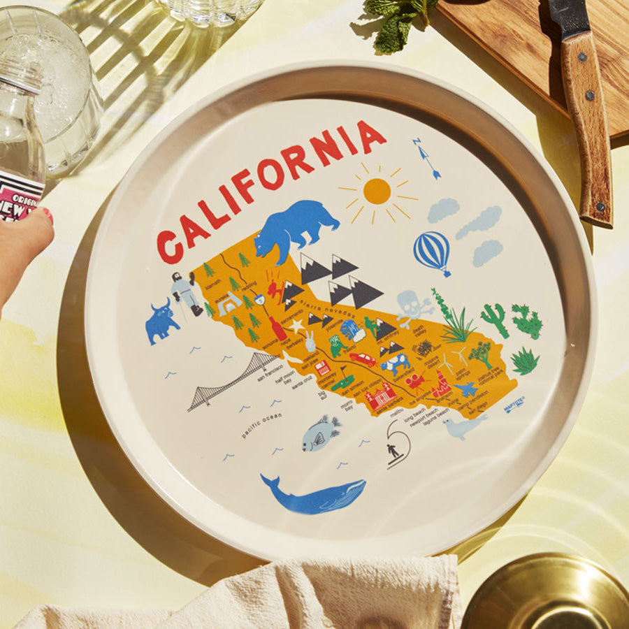 California Round Tray on display.