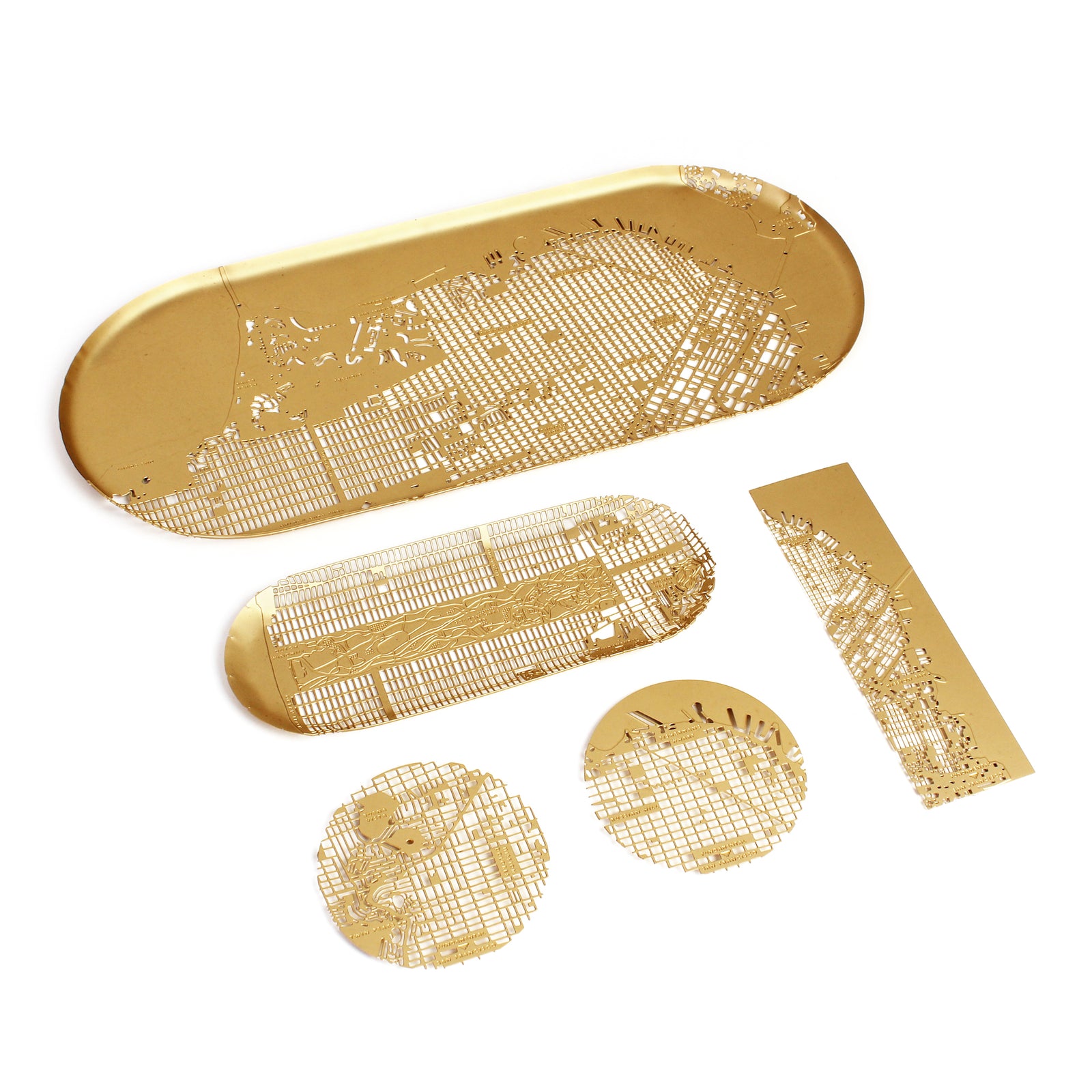 Two coasters on display.