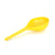 Lemon yellow scoop colander on white background, by Emiliana Design Studio.