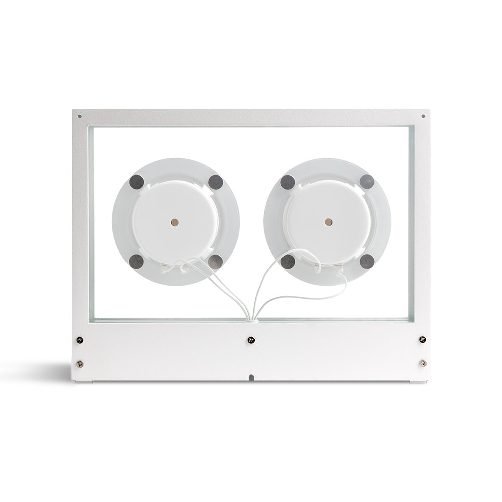 Small Transparent Speaker: White back view.