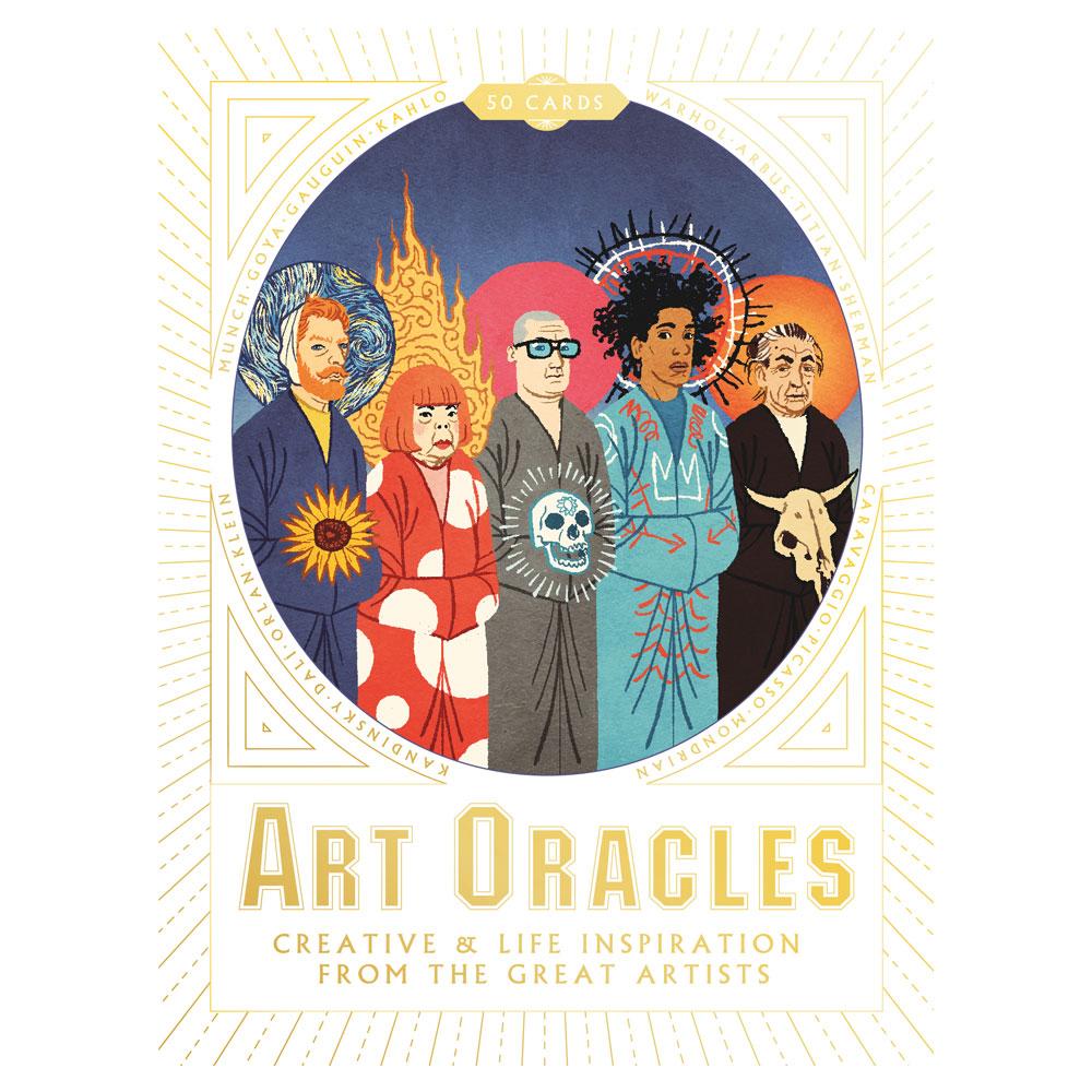 Art Oracles: 50 Artist Cards&#39; box cover.