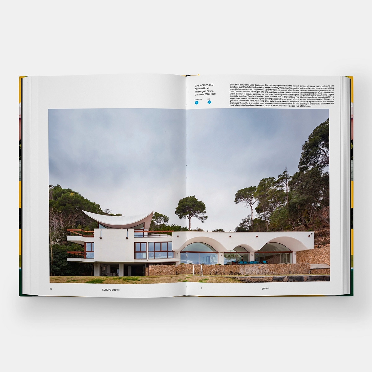 Photo spread of an elevated home featured in Atlas of Mid-Century Modern Houses.