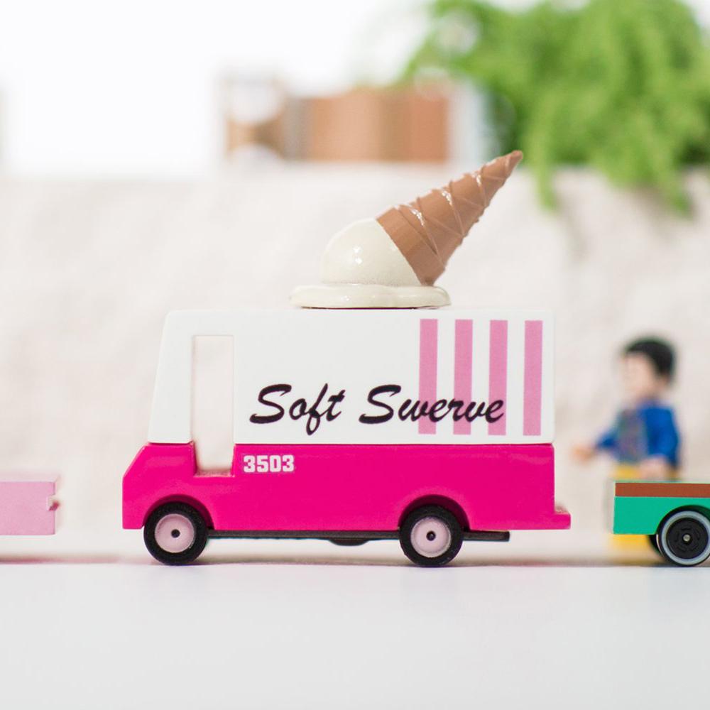 The Ice Cream Candyvan &quot;parked&quot; with other toys.