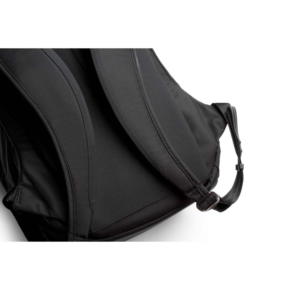 Close up of the Classic Backpack Compact: Black&#39;s straps.