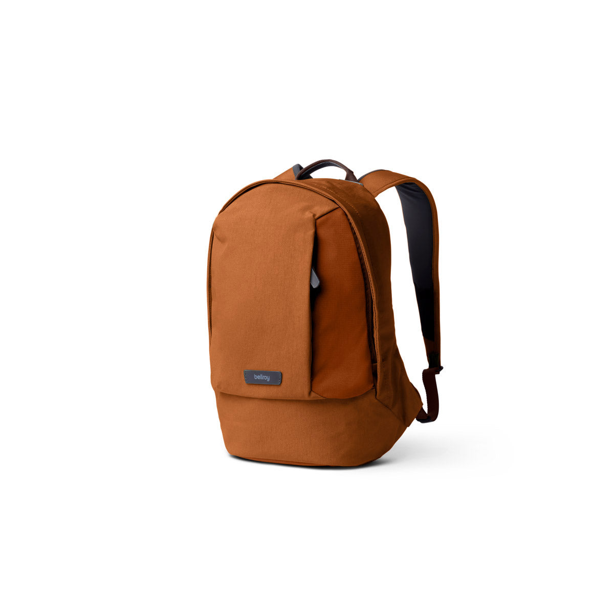 The Classic Backpack Compact: Bronze on display.