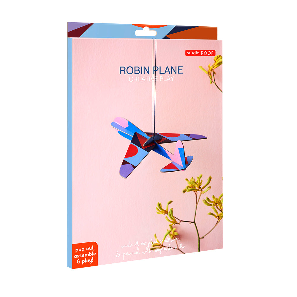 Photo of assembled Robin Plane by Studio Roof, multicolored.