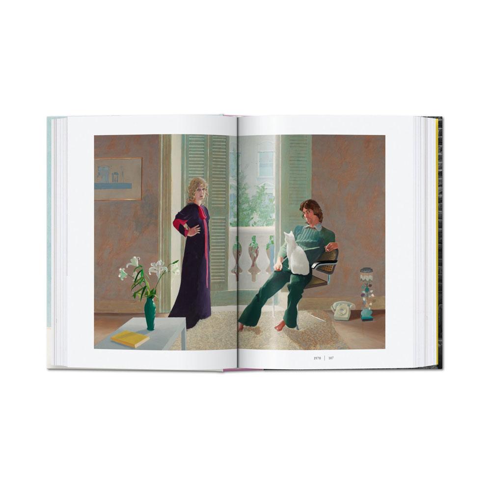 A David Hockney painting spread from A Chronology.