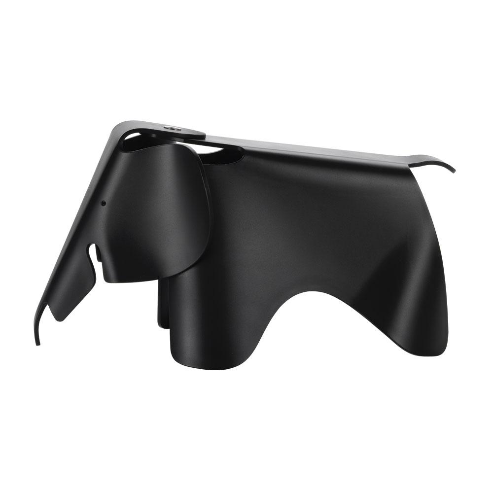 Side view of the Small Eames Elephant: Black.