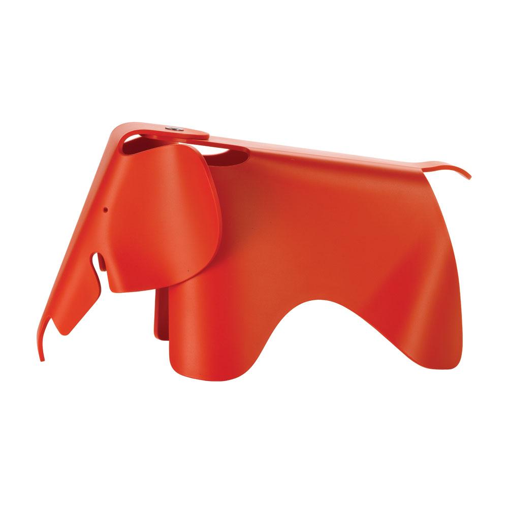 Small Eames Elephant: Red on display.