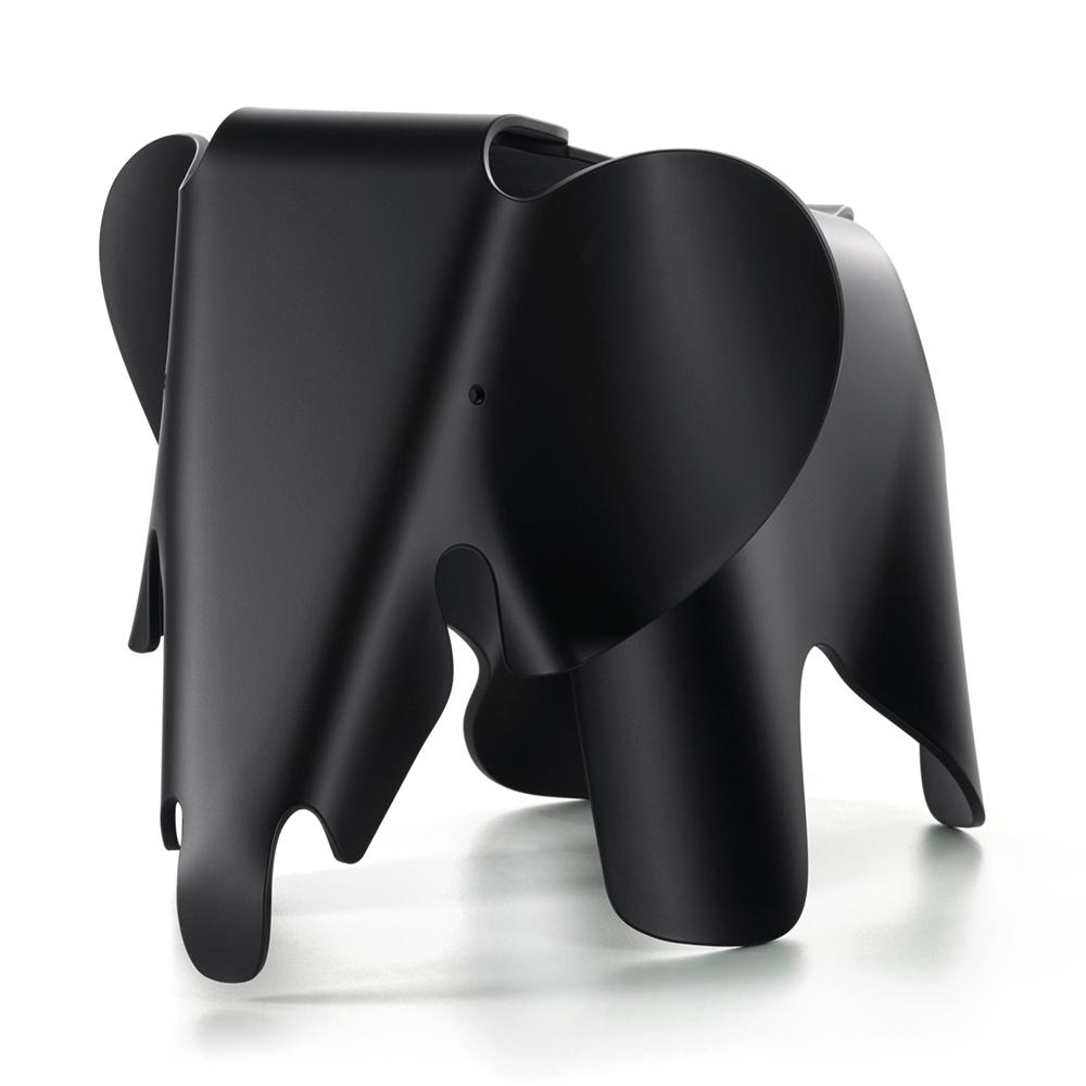 Small Eames Elephant: Black on display.