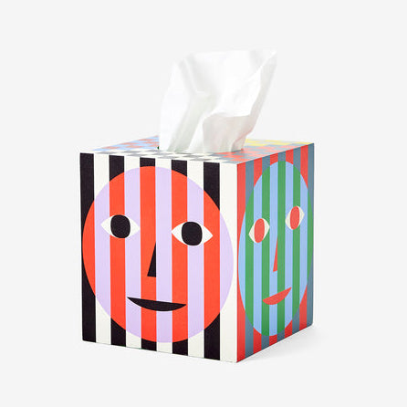 Front view of the Everybody Tissue Box.