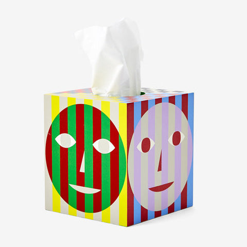 Back view of the Everybody Tissue Box